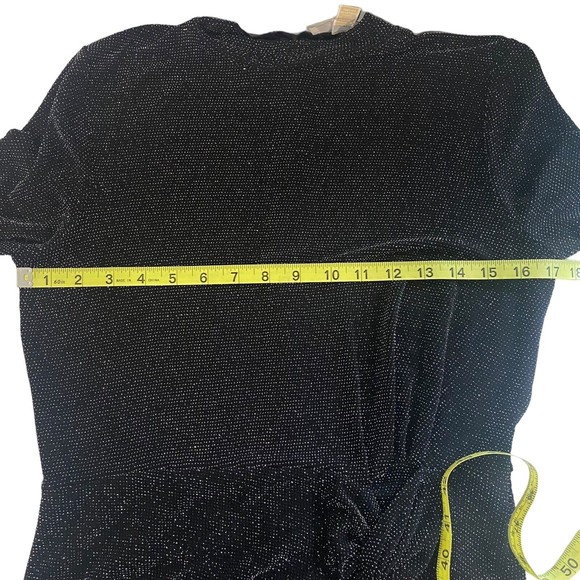 Michael Kors Womens Black and Silver Metallic Sparkle Shimmery Dress Size Medium - Picture 15 of 15